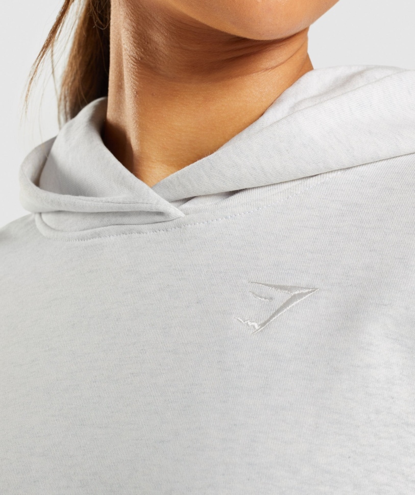Gymshark ημέρα ανάπαυσης ιδρώτα με Hoodie White Marl