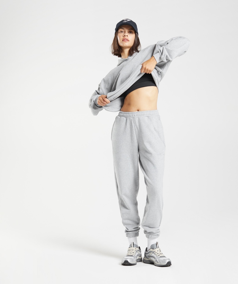 Gymshark ημέρα ανάπαυσης ιδρώνει Joggers ανοιχτό γκρι πυρήνα Marl