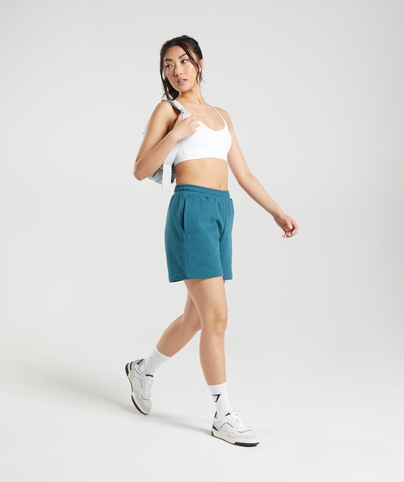 Gymshark Rest Day Sweats σορτς ατσάλινο μπλε μάργα