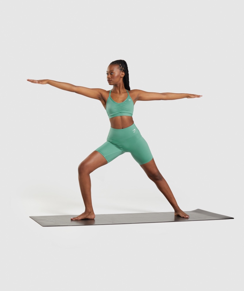 Gymshark Ruched αθλητικό σουτιέν αλπικό πράσινο