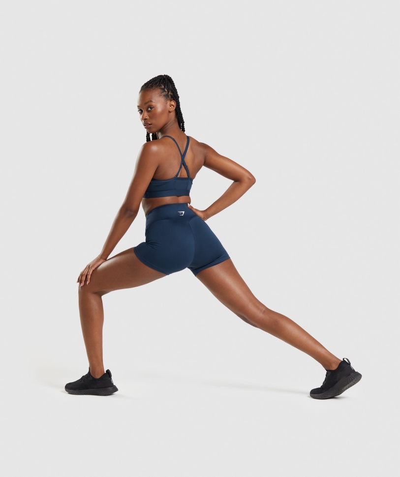 Gymshark Ruched αθλητικό σουτιέν ναυτικό