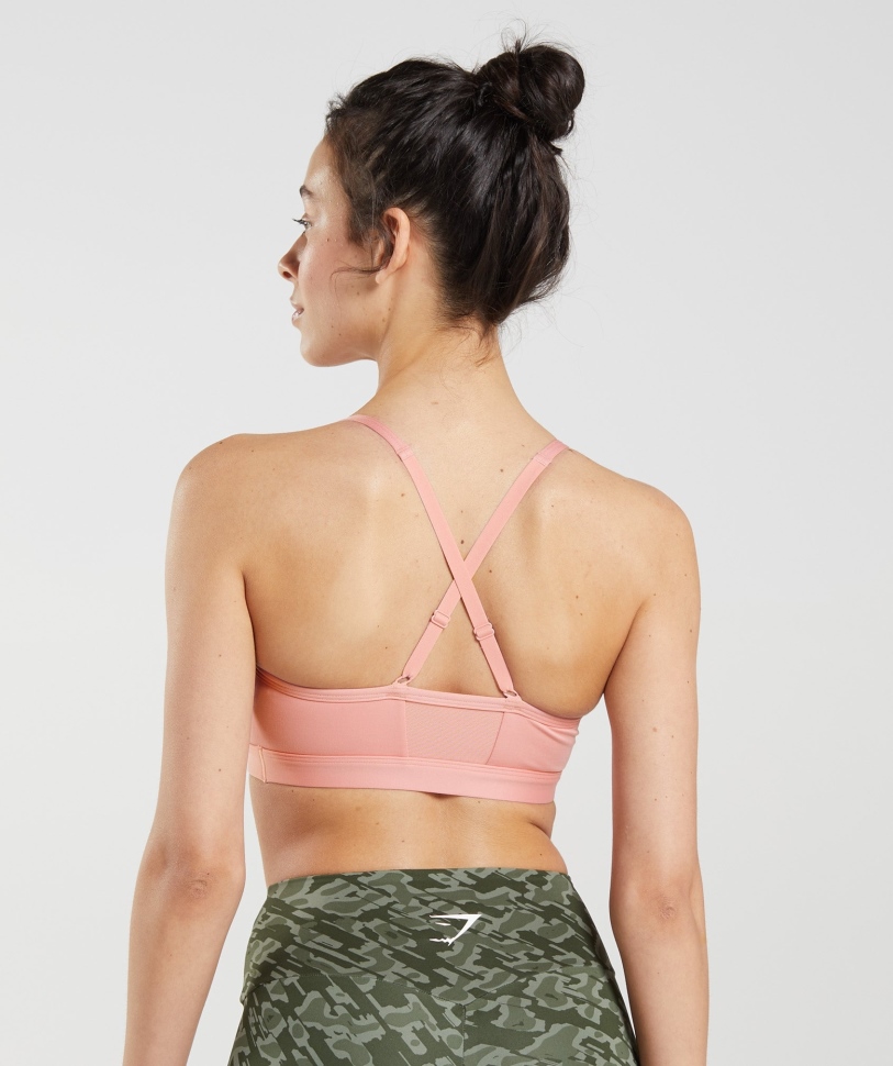 Gymshark Ruched αθλητικό σουτιέν Paige ροζ