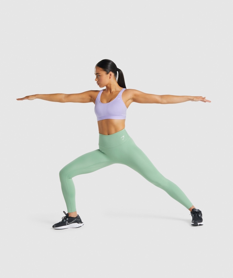 αθλητικό σουτιέν γυμναστικής με σέσουλα λαιμού ανοιχτό μωβ