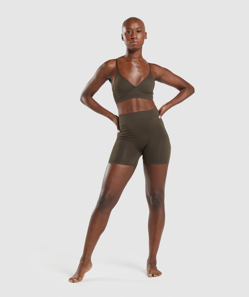 Gymshark χωρίς ραφή μπόξερ εσπρέσο καφέ