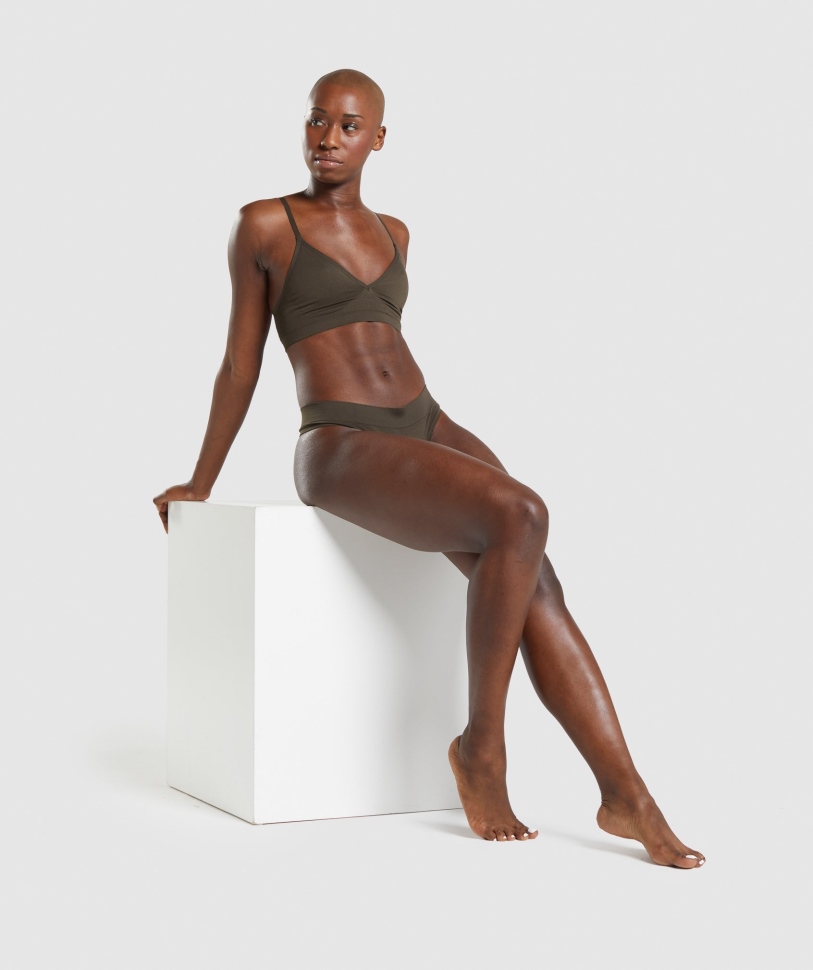 Gymshark στρινγκ χωρίς ραφή εσπρέσο καφέ