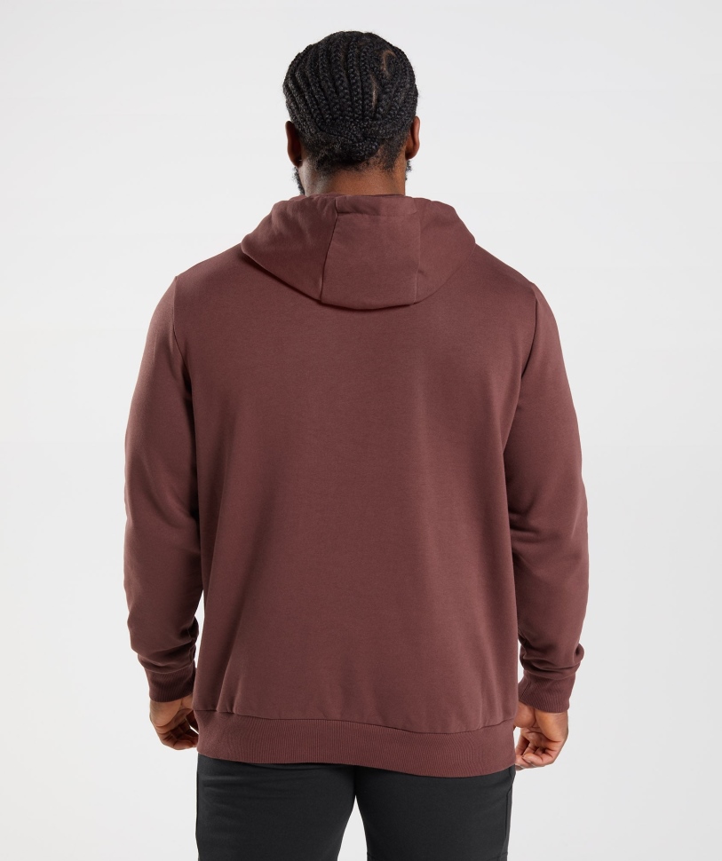 Gymshark Sharkhead Infill Hoodie καφέ κερασι