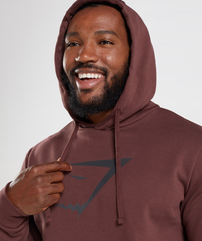 Gymshark Sharkhead Infill Hoodie καφέ κερασι