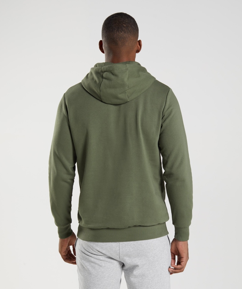 Gymshark Sharkhead Infill Hoodie πυρήνα ελιάς