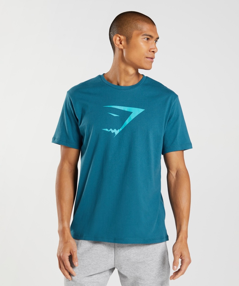 Gymshark Sharkhead Infill T-shirt Atlantic Blue