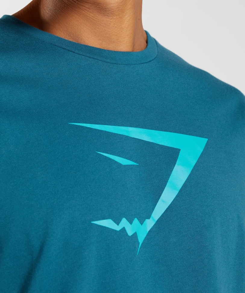 Gymshark Sharkhead Infill T-shirt Atlantic Blue