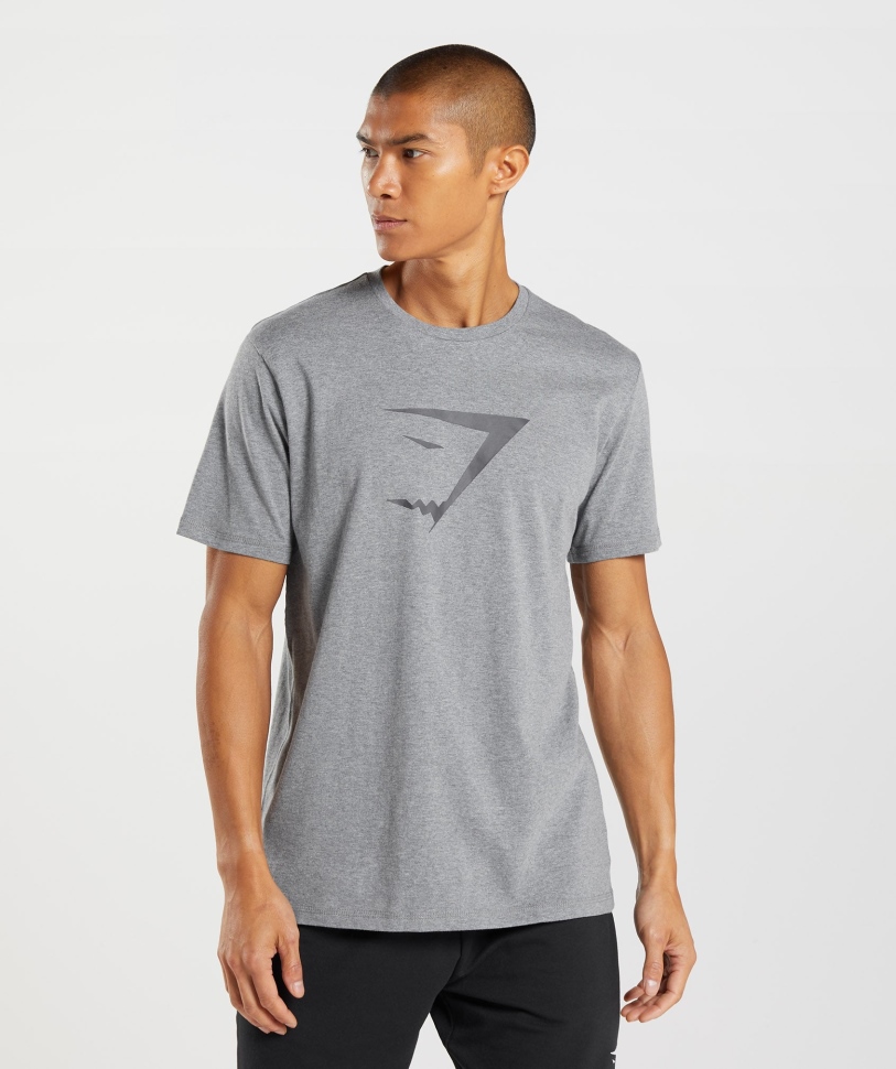 Gymshark Sharkhead Infill T-shirt κάρβουνο γκρι μάργα