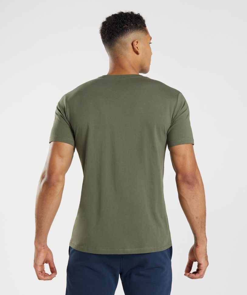 Gymshark Sharkhead Infill T-shirt Core Olive