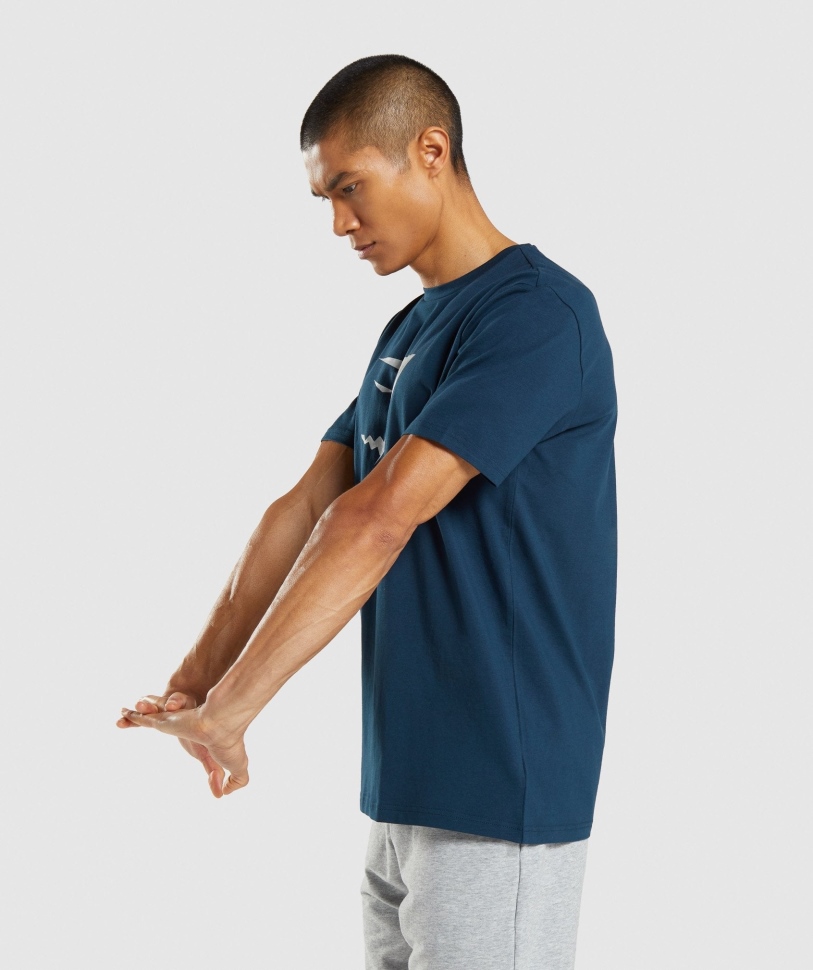Gymshark Sharkhead Infill T-shirt Navy