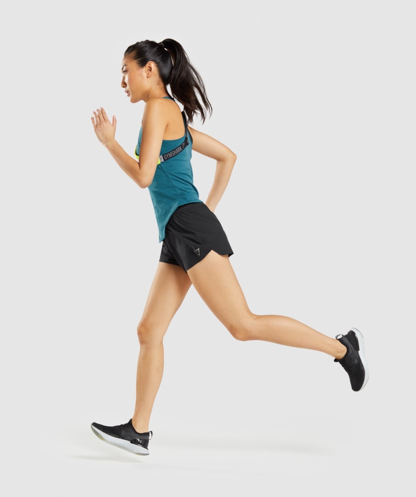 σορτς ταχύτητας γυμναστηρίου μαύρο