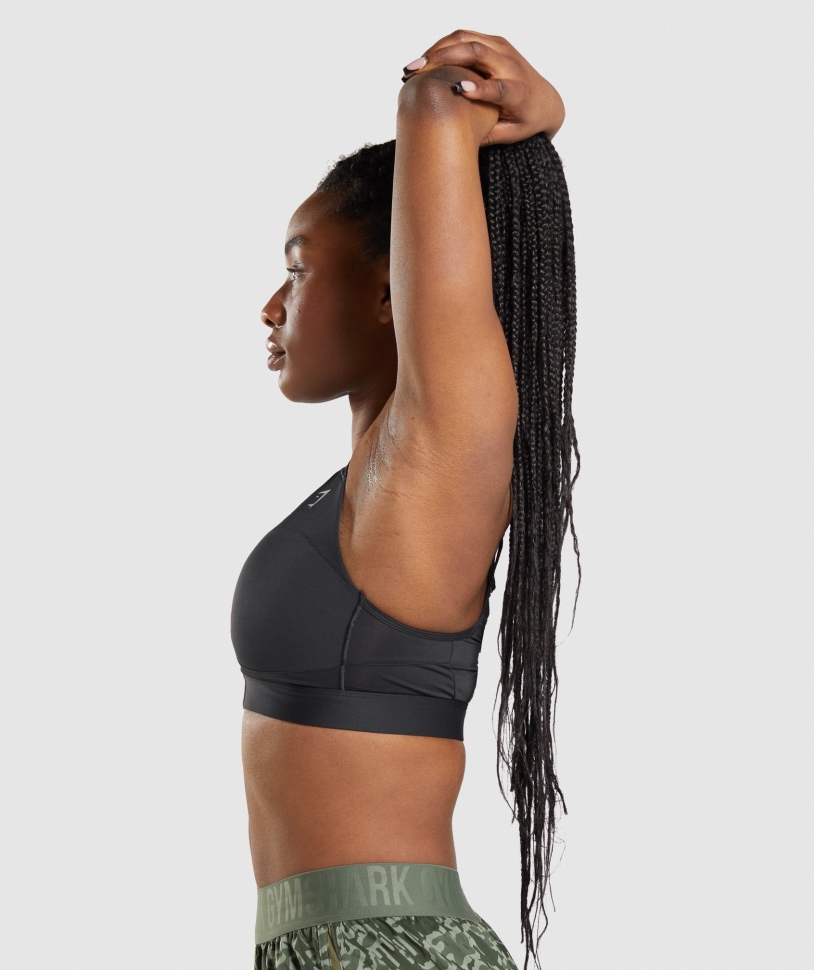αθλητικό σουτιέν ταχύτητας Gymshark μαύρο