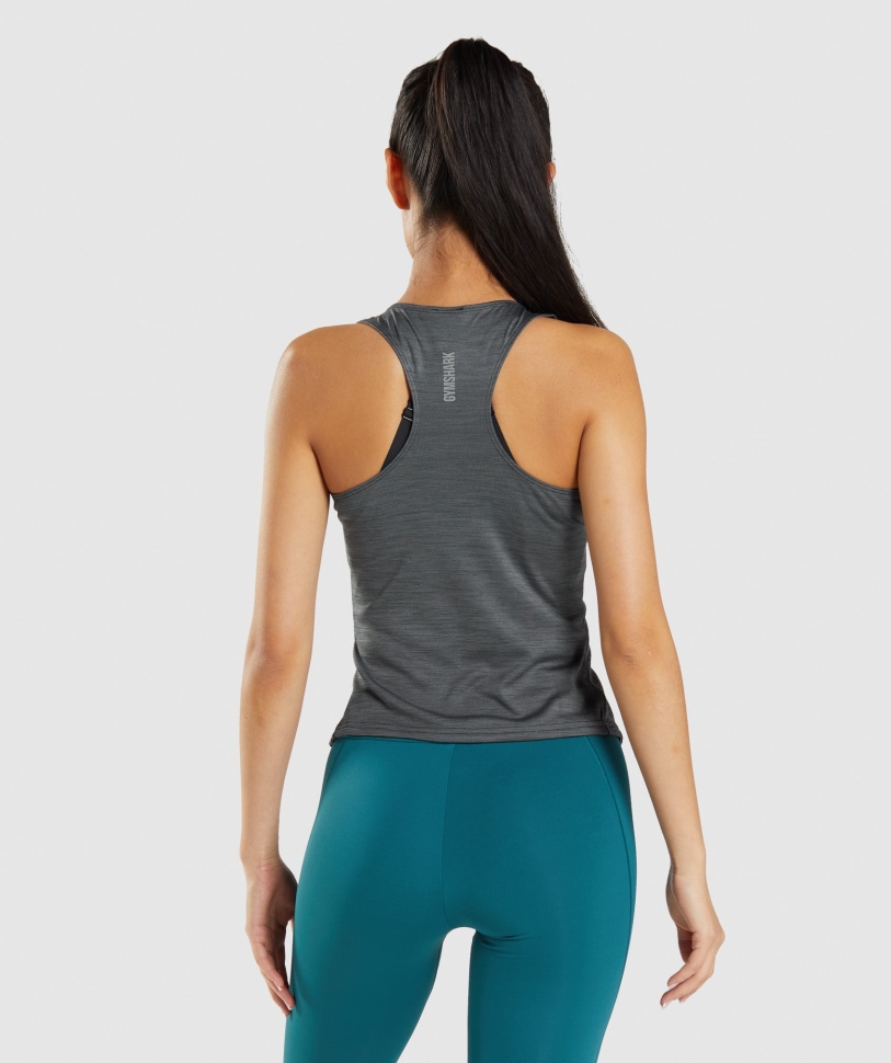 Gymshark Speed Tank Black-charcoal Marl