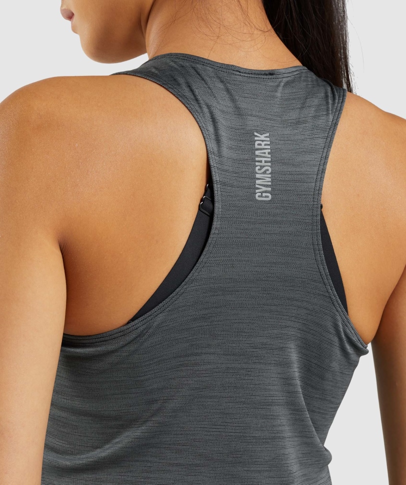 Gymshark Speed Tank Black-charcoal Marl