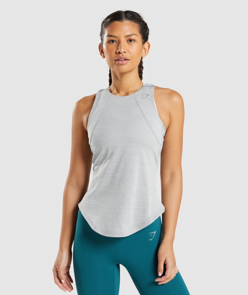 Gymshark Speed Tank Smokey Grey-gree Marl