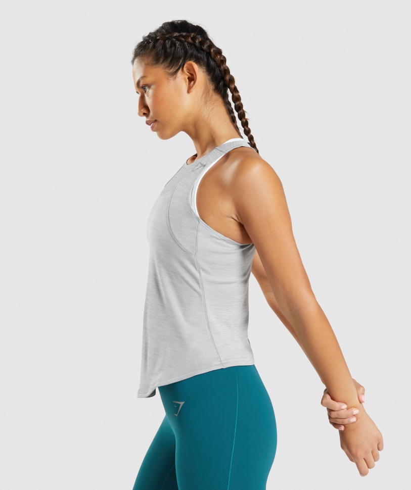 Gymshark Speed Tank Smokey Grey-gree Marl