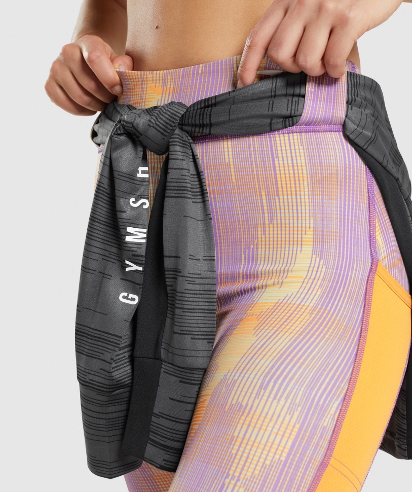 αθλητικό κολάν Gymshark με πορτοκαλί στάμπα