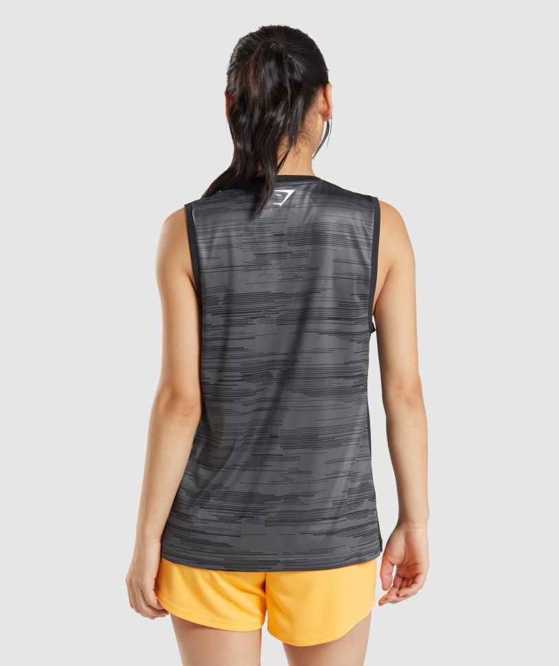 Gymshark Sport Loose Tank μαύρο τύπωμα