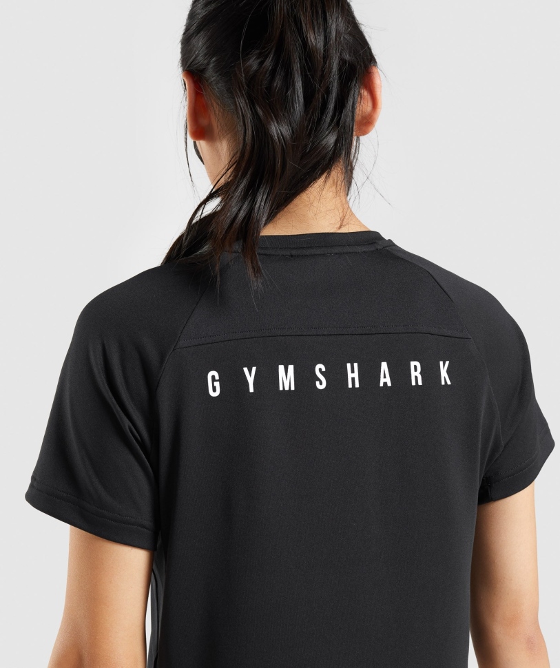 Gymshark Sport Midi μπλουζάκι μαύρο