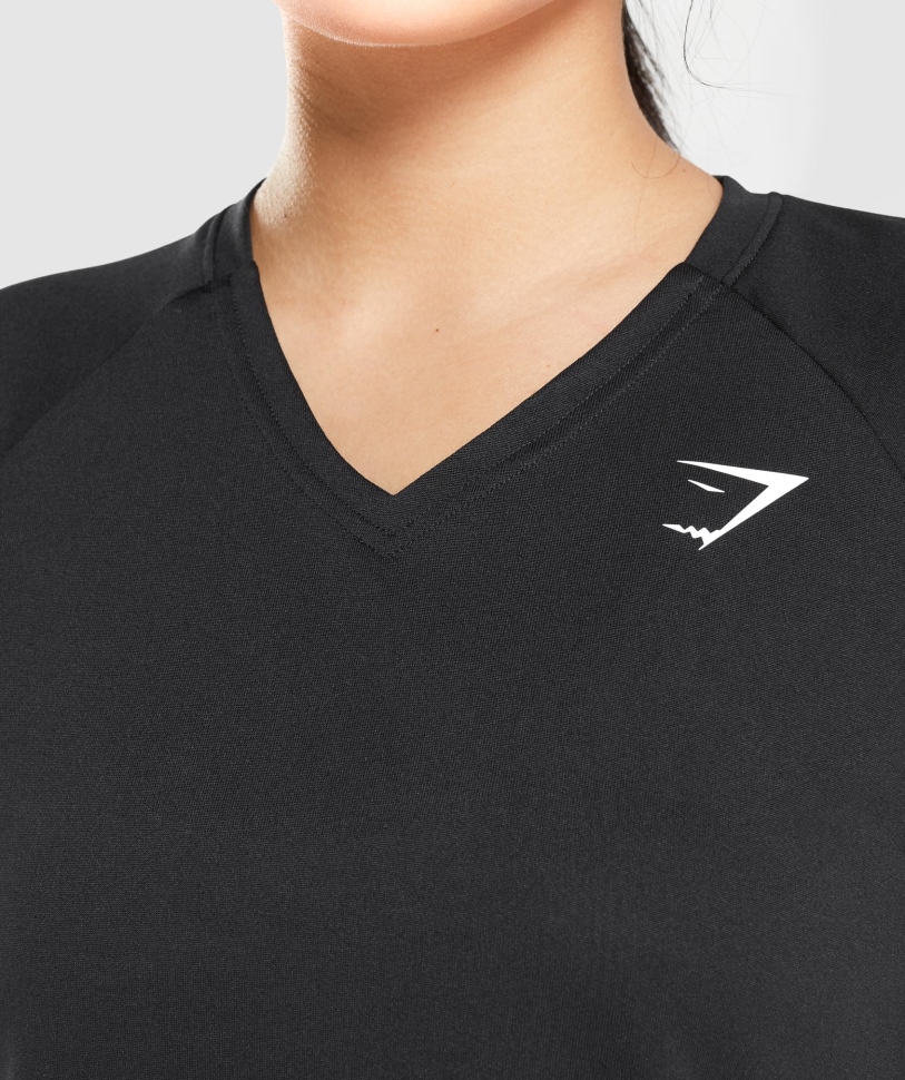 Gymshark Sport Midi μπλουζάκι μαύρο
