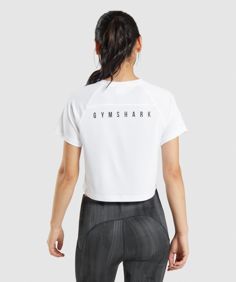 Gymshark Sport Midi μπλουζάκι λευκό