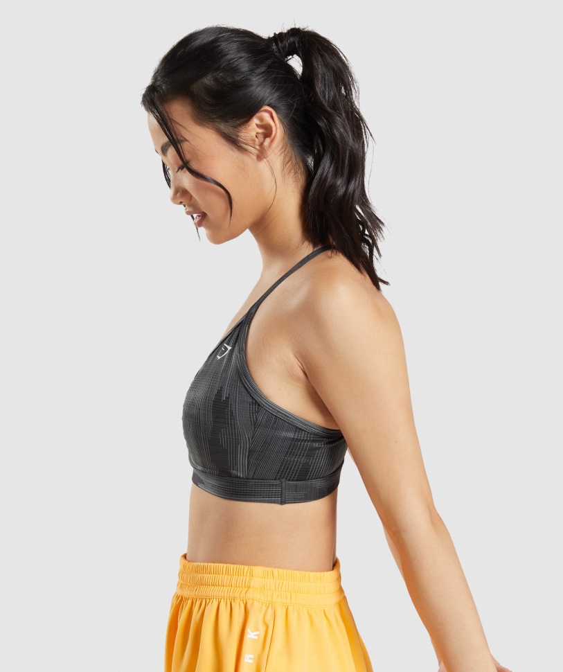 αθλητικό σουτιέν Gymshark με μαύρο τύπωμα