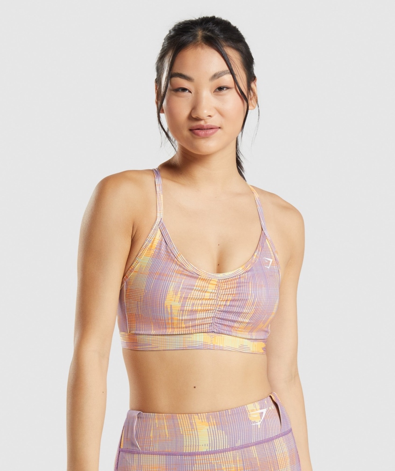 αθλητικό σουτιέν Gymshark με πορτοκαλί στάμπα