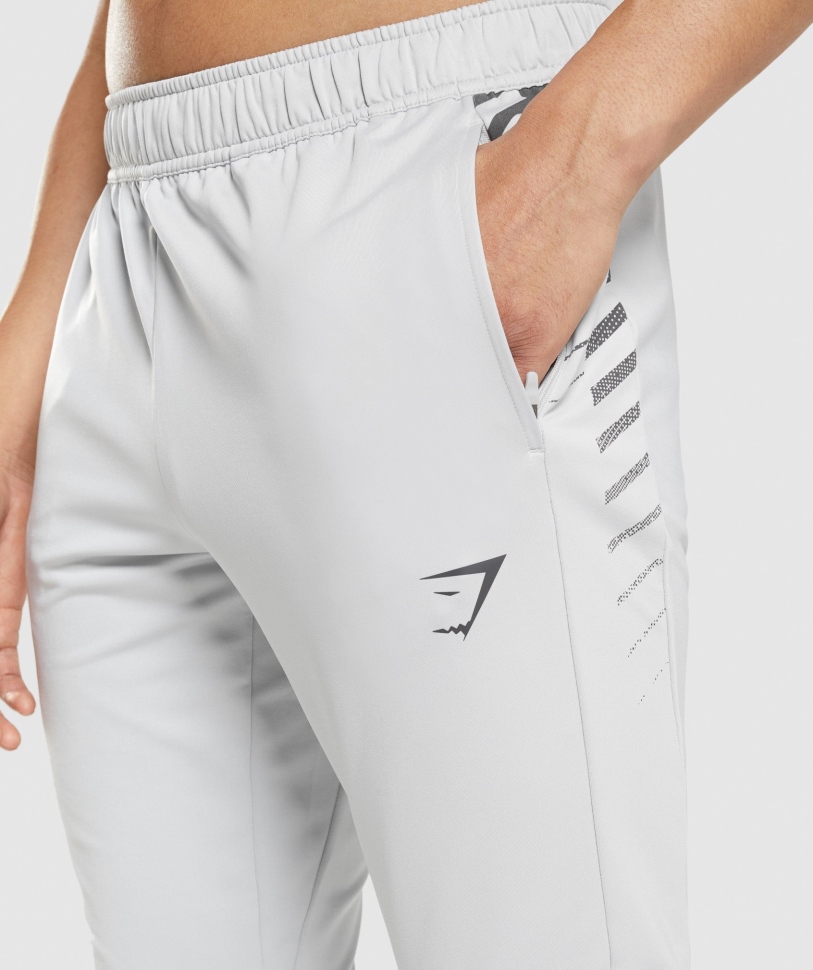 Gymshark Sport Stripe Joggers ανοιχτό γκρι