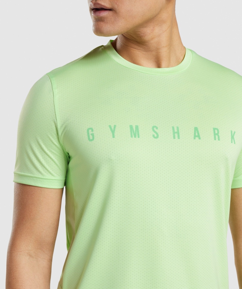Gymshark Sport ριγέ μπλουζάκι Bali πράσινο