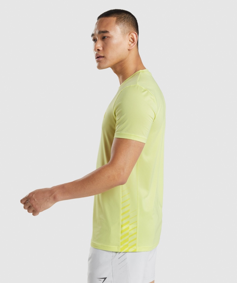 Gymshark Sport ριγέ μπλουζάκι πυγολαμπίδα πράσινο