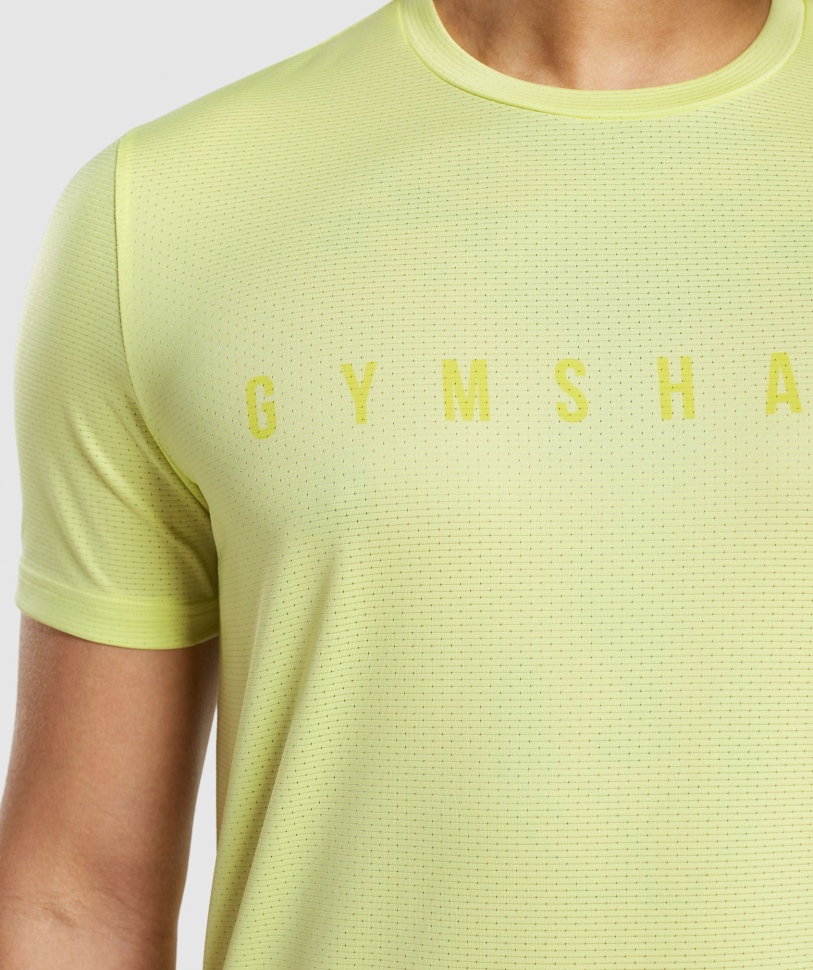 Gymshark Sport ριγέ μπλουζάκι πυγολαμπίδα πράσινο