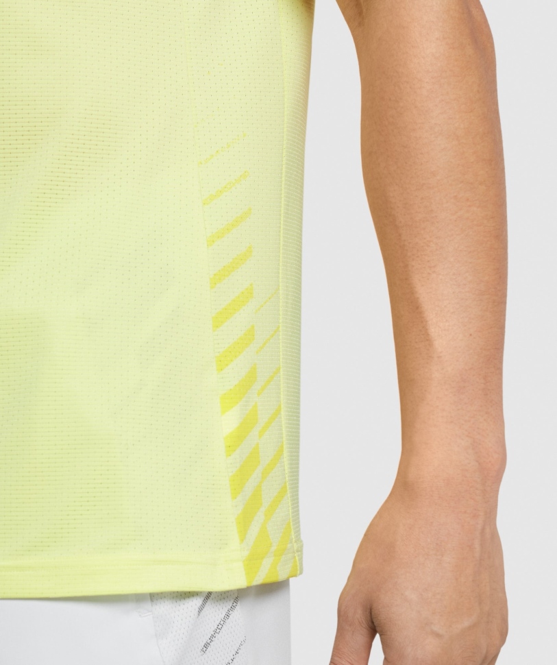 Gymshark Sport ριγέ μπλουζάκι πυγολαμπίδα πράσινο