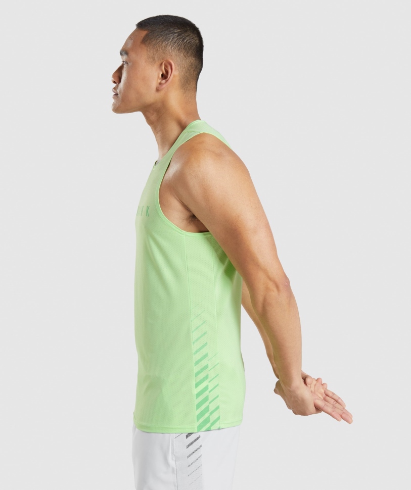 Gymshark Sport Stripe Tank Bali Green