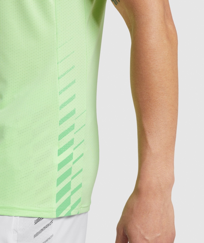 Gymshark Sport Stripe Tank Bali Green
