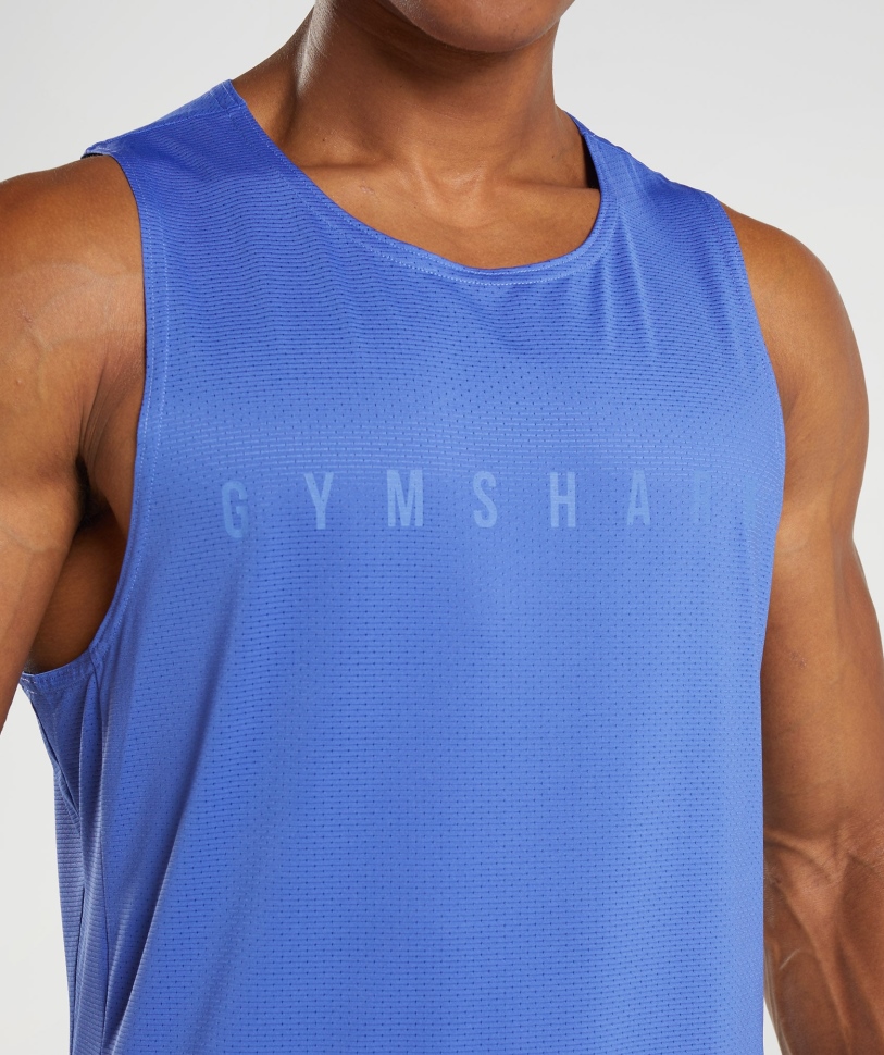 Gymshark Sport ριγέ γηπεδάκι δεξαμενής μπλε