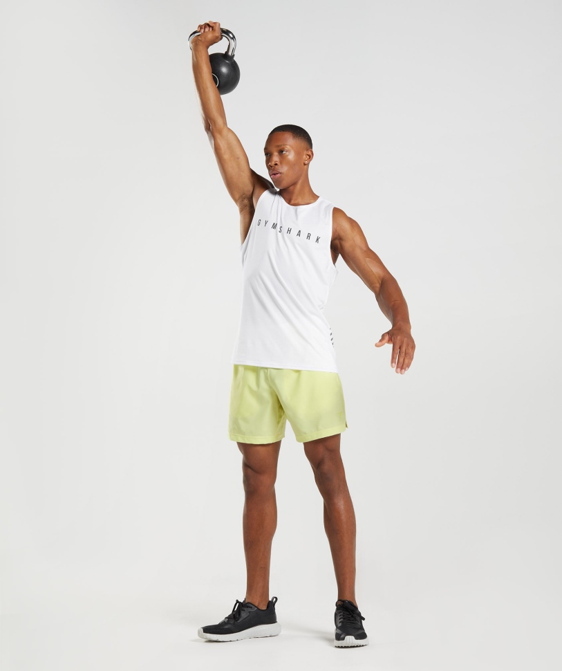 Gymshark Sport ριγέ τανκ λευκό