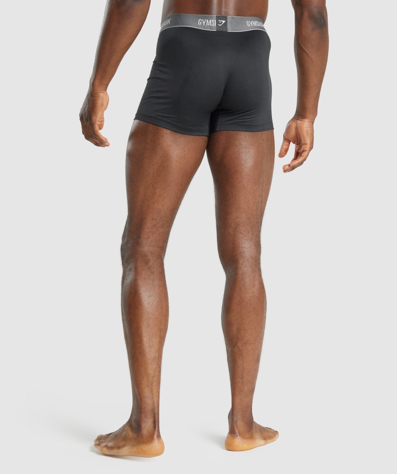 Gymshark Sports Tech Boxers 2pk μαύρο