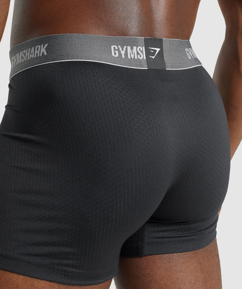 Gymshark Sports Tech Boxers 2pk μαύρο