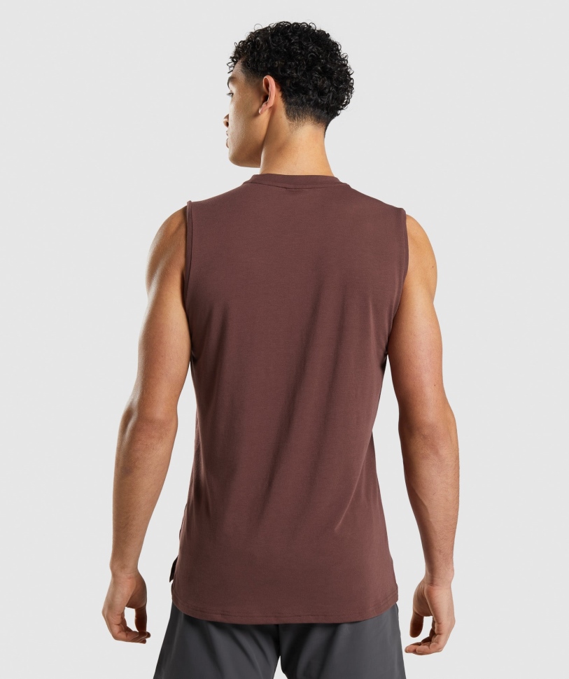 Gymshark Studio Amplify Tank Cherry Brown
