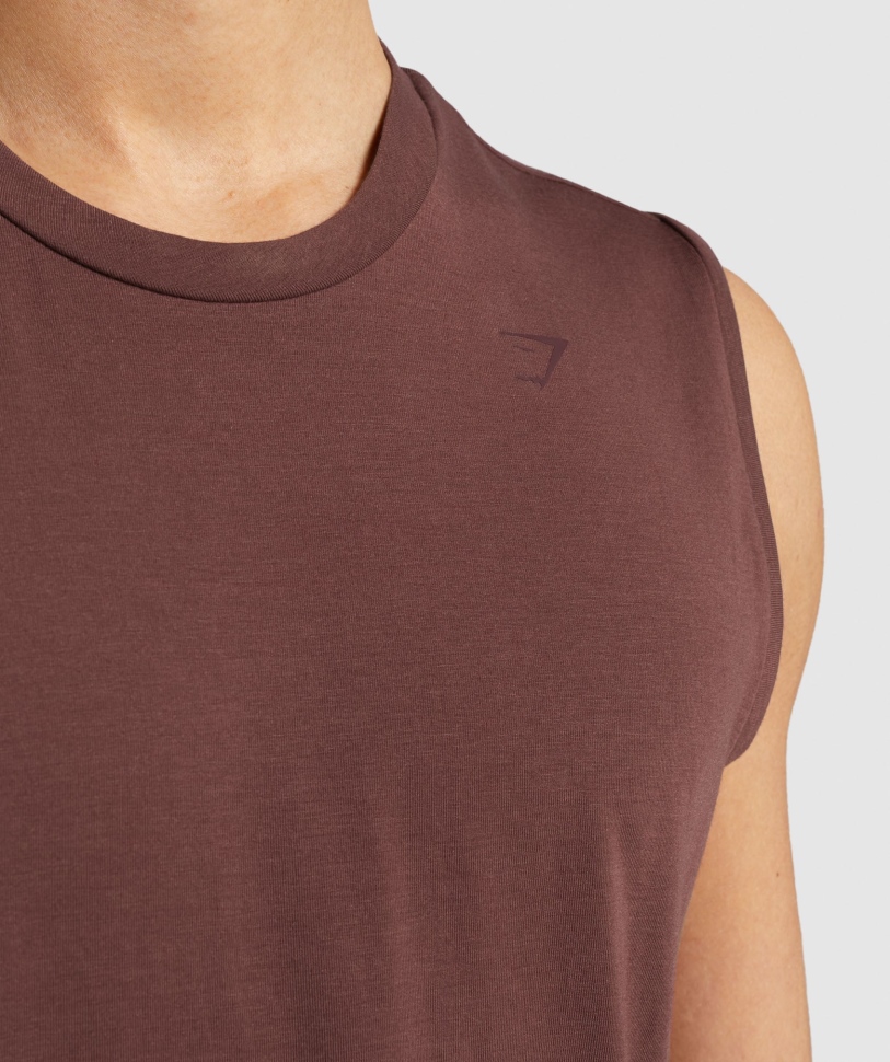 Gymshark Studio Amplify Tank Cherry Brown
