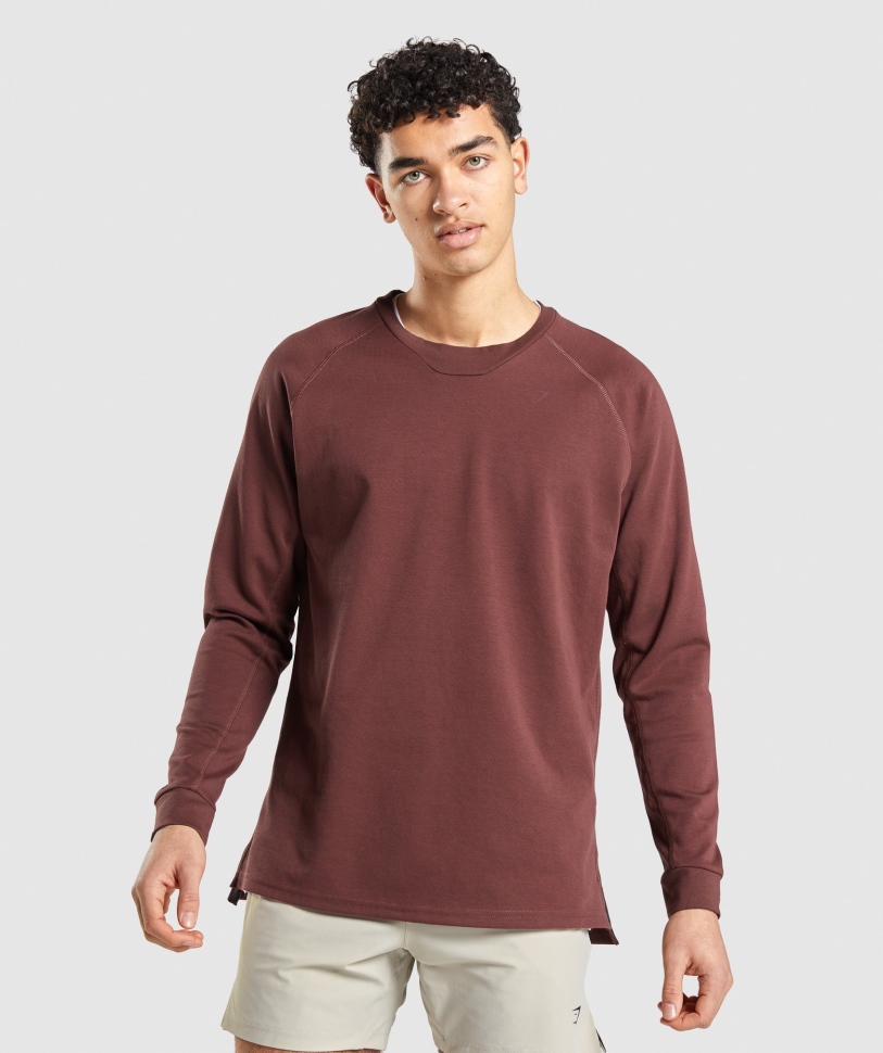 Gymshark Studio Crew Cherry Brown