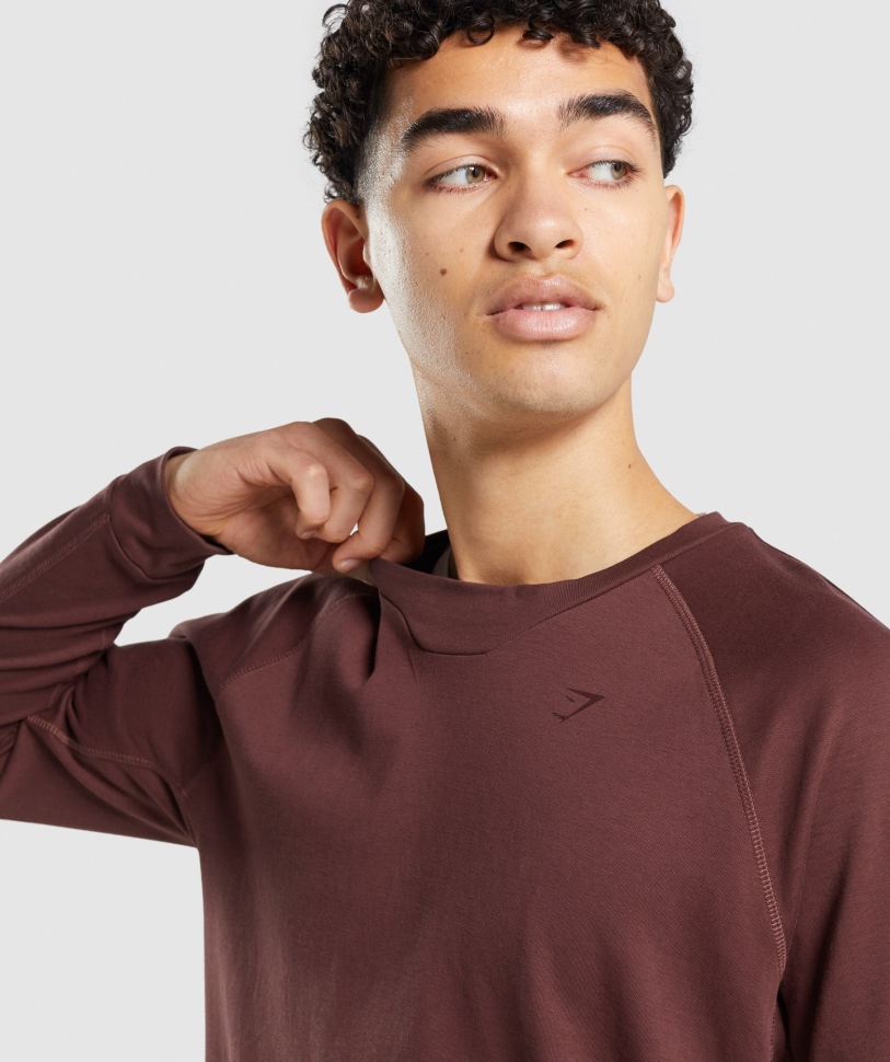 Gymshark Studio Crew Cherry Brown