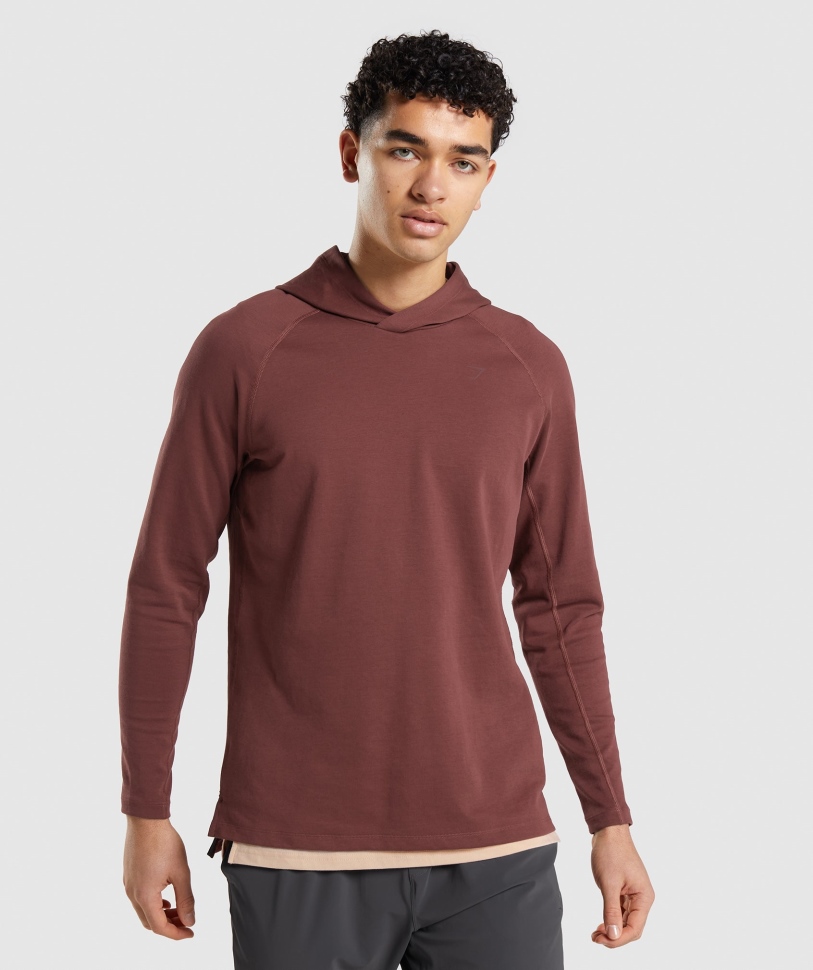 Gymshark Studio Hoodie καφέ κερασι