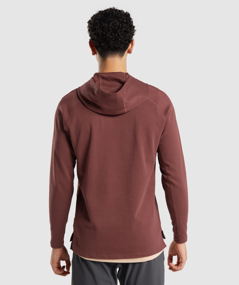 Gymshark Studio Hoodie καφέ κερασι