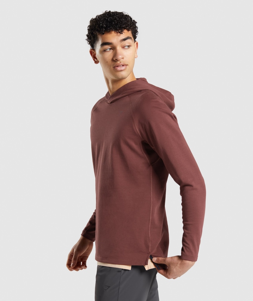 Gymshark Studio Hoodie καφέ κερασι