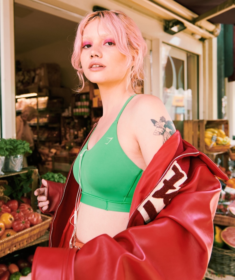 αθλητικό σουτιέν Gymshark Studio πράσινο μήλο