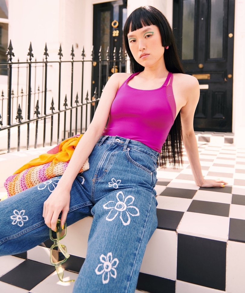 Gymshark Studio Tank δράκος ροζ